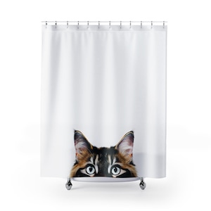 Siberian Cat Shower Curtain: Funny Bathroom Decor for Cat Lovers
