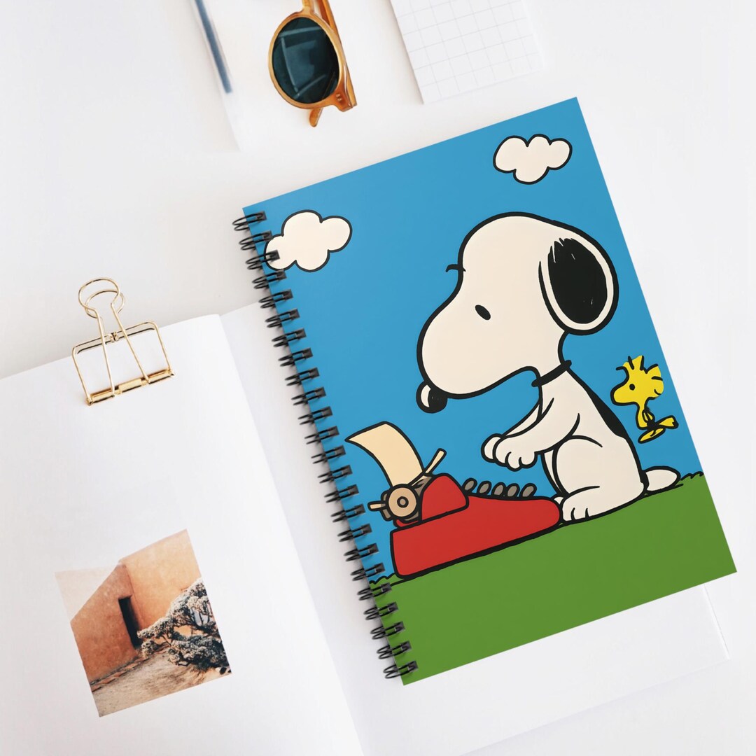 Typist Notebook Snoopy Typing Notebook Spiral Notebook | Ruled Journal - Etsy