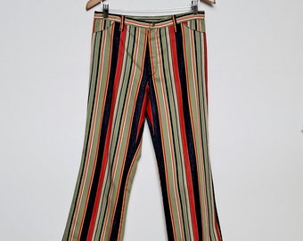 Retro Striped Jeans - Etsy