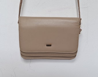 90s Beige Leather Mini Wallet Purse coin purse Rectangle purse Minimalist