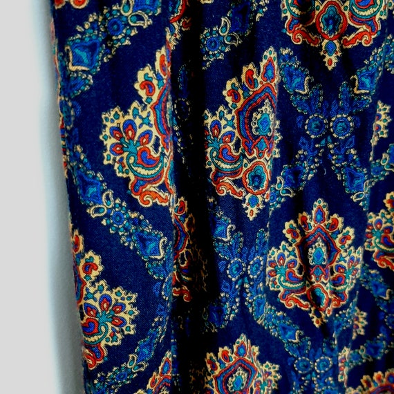 Vintage 90s FLEUR Flowy Blue Tulip Skirt women me… - image 4