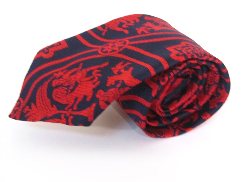 Vintage 60s Red and Blue WARRIOR Necktie