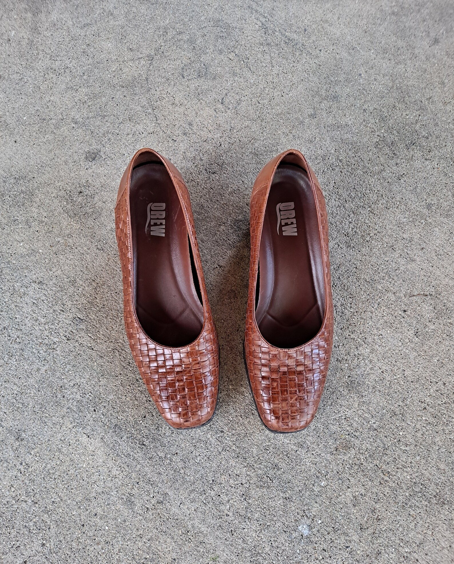 brown slip on heels
