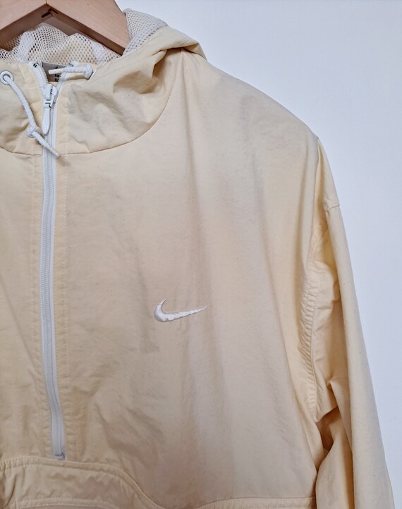 Vintage 90s Pastel Yellow NIKE Windbreaker Jacket… - image 6