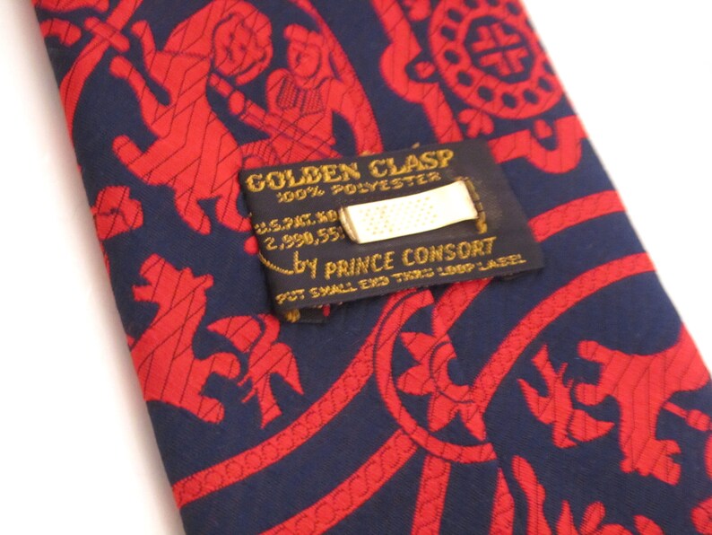 Vintage 60s Red and Blue WARRIOR Necktie