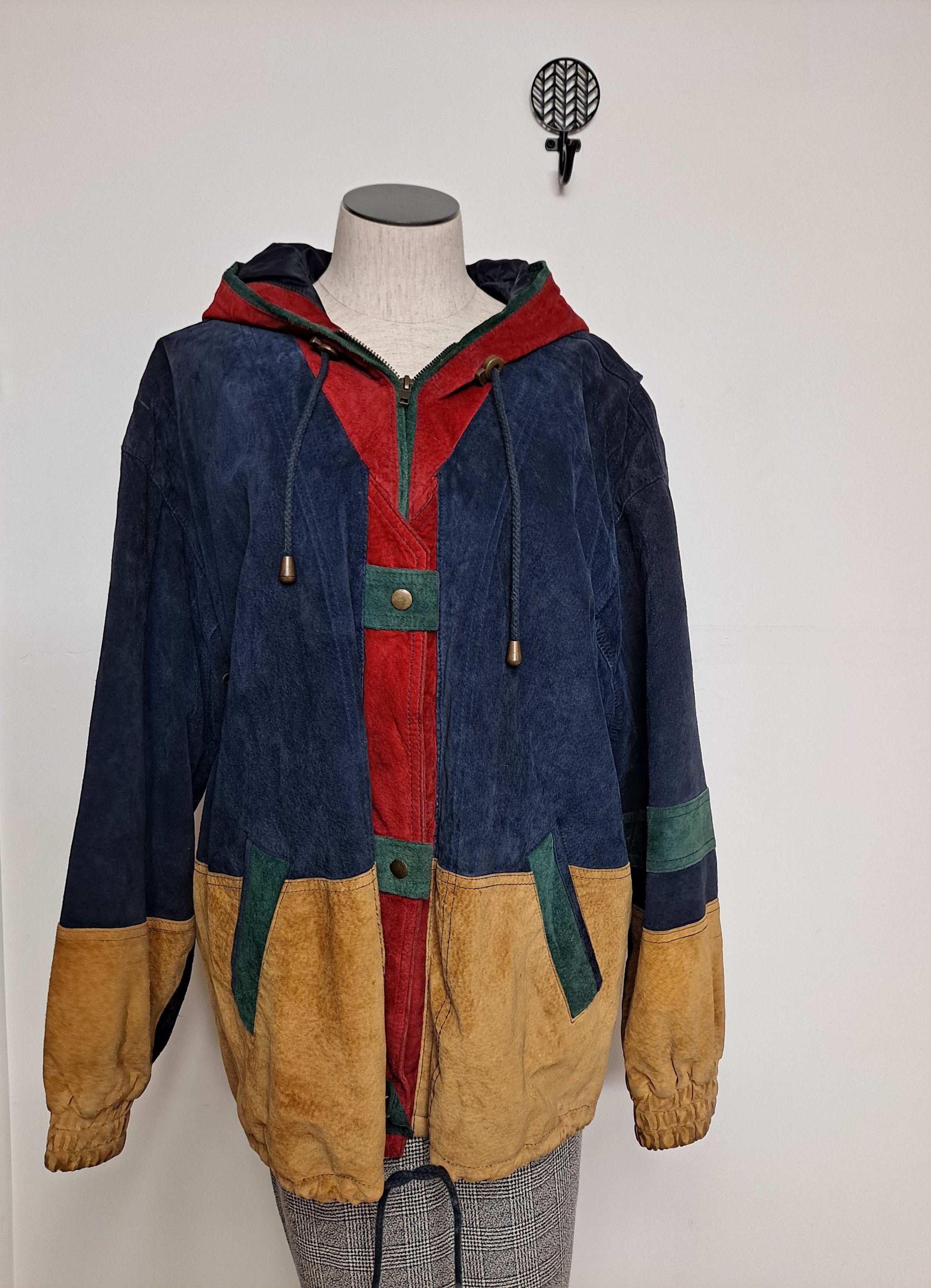 90s colour block best sale jacket