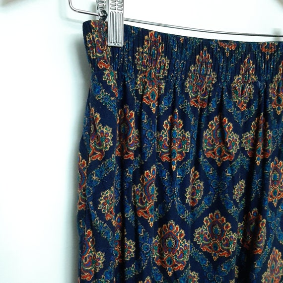 Vintage 90s FLEUR Flowy Blue Tulip Skirt women me… - image 2