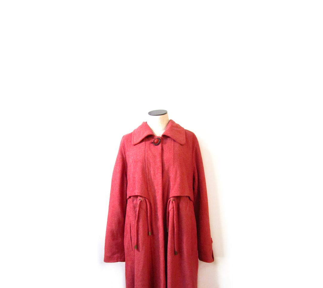 Vintage 80s Salmon Pink Princess Terry Cloth Duster Coat Women - Etsy