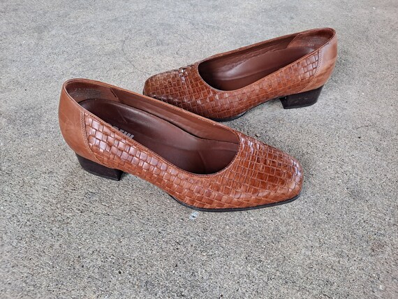 Woven leather heels Clearance