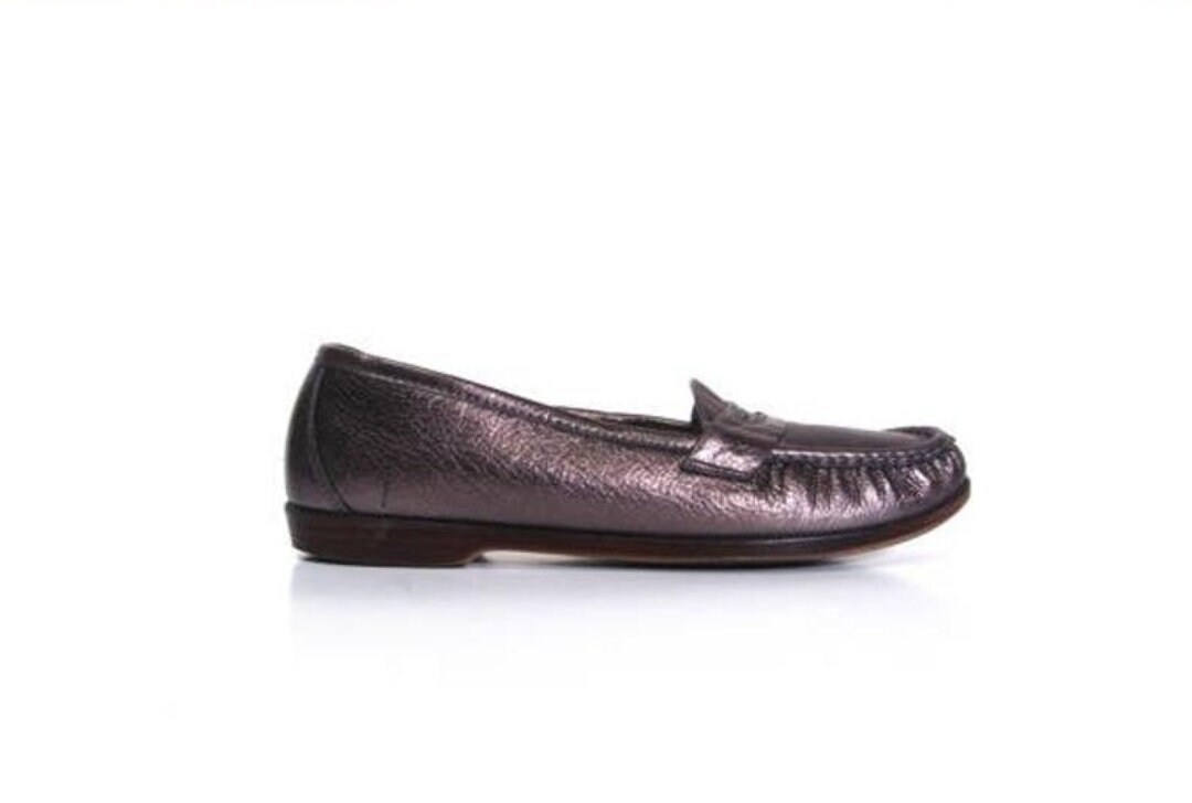 Pewter Gray Silver Gunmetal Preppy Leather Loafers - Etsy España