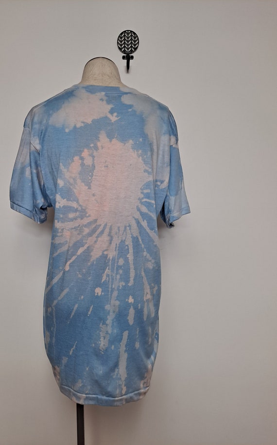 Vintage 80s Baby Blue Tye Dye Apple Mac Promo T S… - image 7