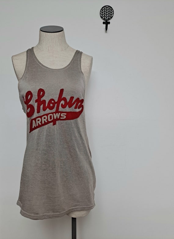 Vintage 50s Gray Chopin Arrows HS Basketball Jerse