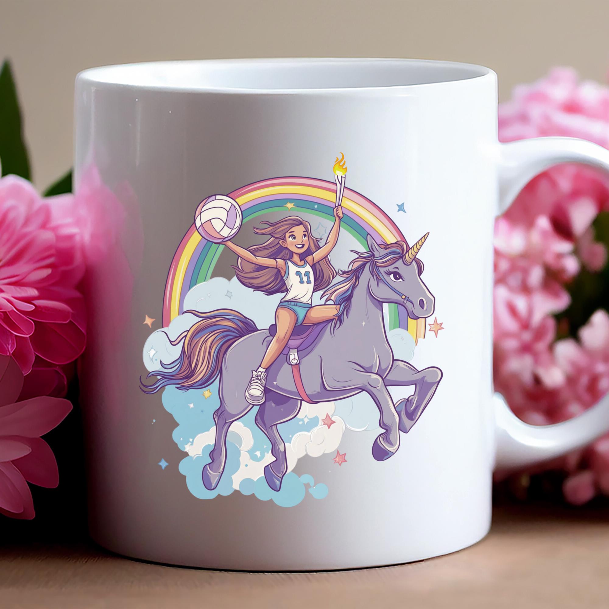 版画 Unicorn Volleyball print 2 Volleyball Champion Purple Unicorn Tshirt Design Png