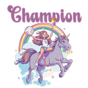版画 Unicorn Volleyball print flat,750x,075,f-pad,750x1000,