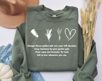 Practical magic shirt, gift for women, salt rosemary lavender love sweatshirt, magic spell, Halloween shirt, witchcraft, spooky season