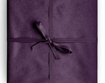 Aubergine Wrapping Paper Deep Purple Solid Color Gift Wrap for Weddings Birthdays and Fall Gifting