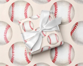 Papel de regalo de béisbol Papel de regalo deportivo