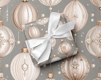 Vintage Weihnachtsgeschenkpapier viktorianisches Ornament Geschenkpapier