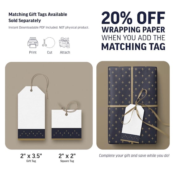 Airplane Gift and Favor Tags (PDF Download)