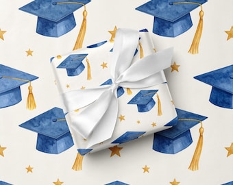 Papel de regalo para graduación, regalo para estudiantes de último año y regalo de promoción estudiantil.