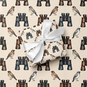 Bird Watching Wrapping Paper for Nature Lovers and Outdoor Gifts