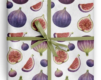 Fig Wrapping Paper Food Lover Hostess Gift Wrap