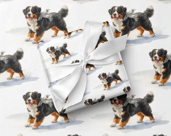 Bernese Mountain Dog Wrapping Paper Pet Gift Wrap