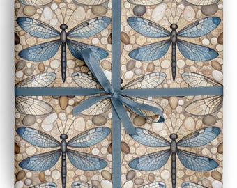 Dragonfly Wrapping Paper Garden Gift Wrap