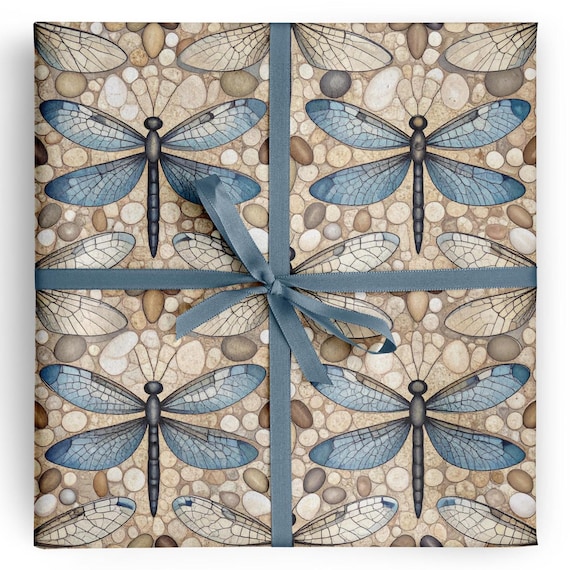Dragonfly Wrapping Paper Garden Gift Wrap