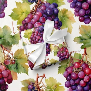 Grape Vine Wrapping Paper for Wine Lovers and Vineyard Gifts