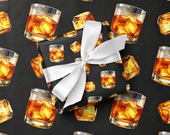 Papel de regalo Bourbon para novio, regalo de whisky