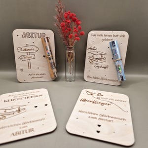 Kleine Karte für Geldgeschenke zum verschenken Geldkarte personalisierbar für Geselle Abschluss Abitur Geschenk Abi Schulabschluss