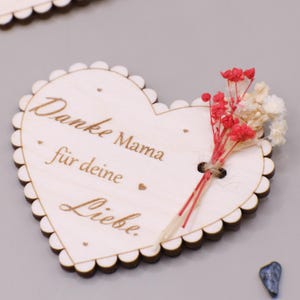 Herz als Karte oder mit Kühlschrankmagnet Aufmerksamkeit zu Valentinstag Geschenk Muttertag Jahrestag Geschenkidee Hochzeitstag Vatertag