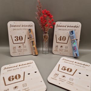Kleine Karte für Geldgeschenke zum Geburtstag Geldkarte personalisierbar Geburtstagsgeschenk Geschenkidee Finanzspritze Geldregen