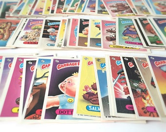 1980s Garbage Pail Kids Stickers Trading Cards, Gross Gift for Dads, 80s Themed Gift, Gag Gifts for Men, 1986 Topps Cabbage Patch Kids Spoof