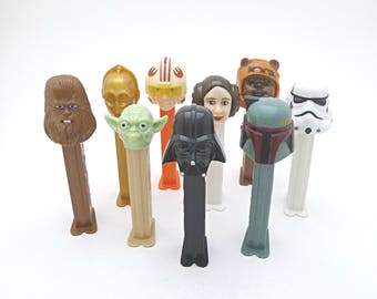 Star Wars PEZ Dispensers You Choose: Chewbacca Princess Leia C-3PO Wicket the Ewok, Retro 1990s Themed Fathers Day Gift