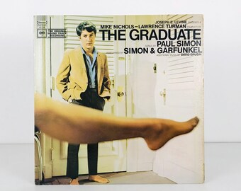 1967 The Graduate Original Soundtrack Vinyl Record with Songs by Simon and Garfunkel, Mrs. Robinson / Sounds of Silence / Scarborough Fair