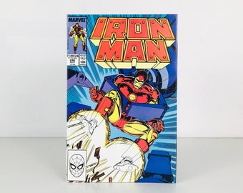 Vintage Iron Man Comic Book from the 1980s, Marvel Comics Issue #246 September 1989, Stan Lee Avengers, Tony Stark, 80s Themed Gifts