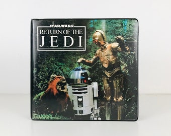 1983 Star Wars Return of the Jedi Take-A-Tape Along Carrying Case, R2-D2 and C-3PO, Wicket the Ewok, 1980s Book and Cassette Tape Holder