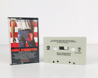 Bruce Springsteen 1984 Born in the USA Album on Cassette Tape, 1980s Rock n Roll Music, Glory Days, Dancing in the Dark, New Jersey Gifts