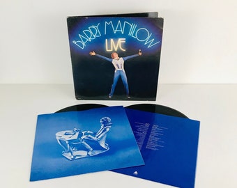 1977 Barry Manilow Live In New York City Double Vinyl Record Album LP Arista Records, Mandy, I Write The Songs, and More