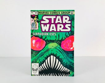 Vintage 1982 Marvel Star Wars Marvel Comic Book Issue #64 "Serphidian Eyes" Direct Edition, Original 1980s Series, Star Wars Lover Gift