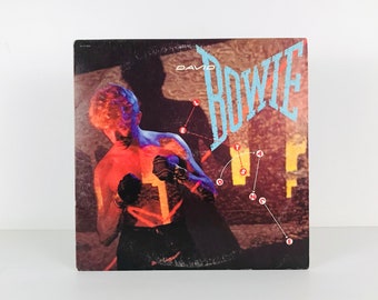 David Bowie 1983 Let's Dance Album Vinyl Record LP with Modern Love, China Girl and More, 1980s Rock Pop Music, 80s Themed Gifts