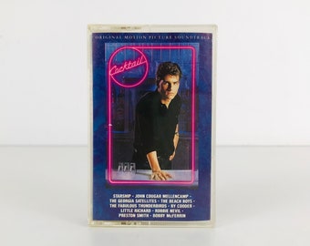 1988 Cocktail Original Movie Soundtrack Cassette Tape, Classic 1980s Tom Cruise Film, Beach Boys Kokomo, Don't Worry Be Happy