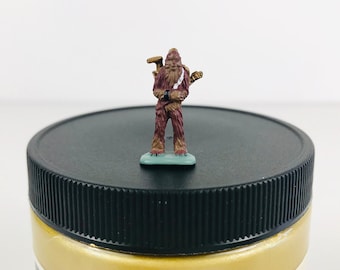 Miniature Star Wars Chewbacca with C-3PO Figurine, Micro Machines 1" Super Tiny Toy Display, Unique Star Wars Gift for Men