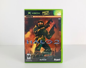 2004 Microsoft Xbox Halo 2 Video Game Sequel Complete with Instruction Manual Case and Game Disc, Tested Plays Perfectly, Vintage XBox Gifts