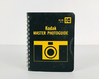 Vintage 1970s Kodak 35mm Film Camera Master Photoguide Pocket Notebook with Point and Shoot Tips and Tricks, Camera Lover Photography Gift