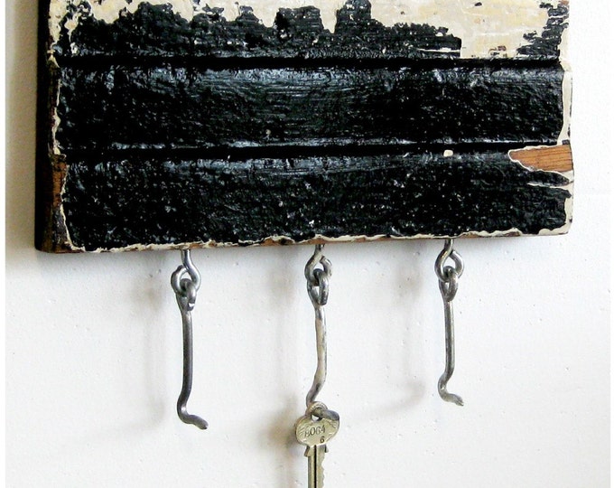 Key Rack Repurposed Decorative Wood Molding Black and - Etsy
