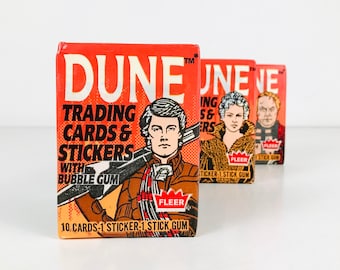 Vintage 1984 Dune Movie Trading Cards Frank Herbert Classic Sci-Fi Novel 1980s David Lynch Movie, Unopened Wax Packs, Dune Part 2 Gift