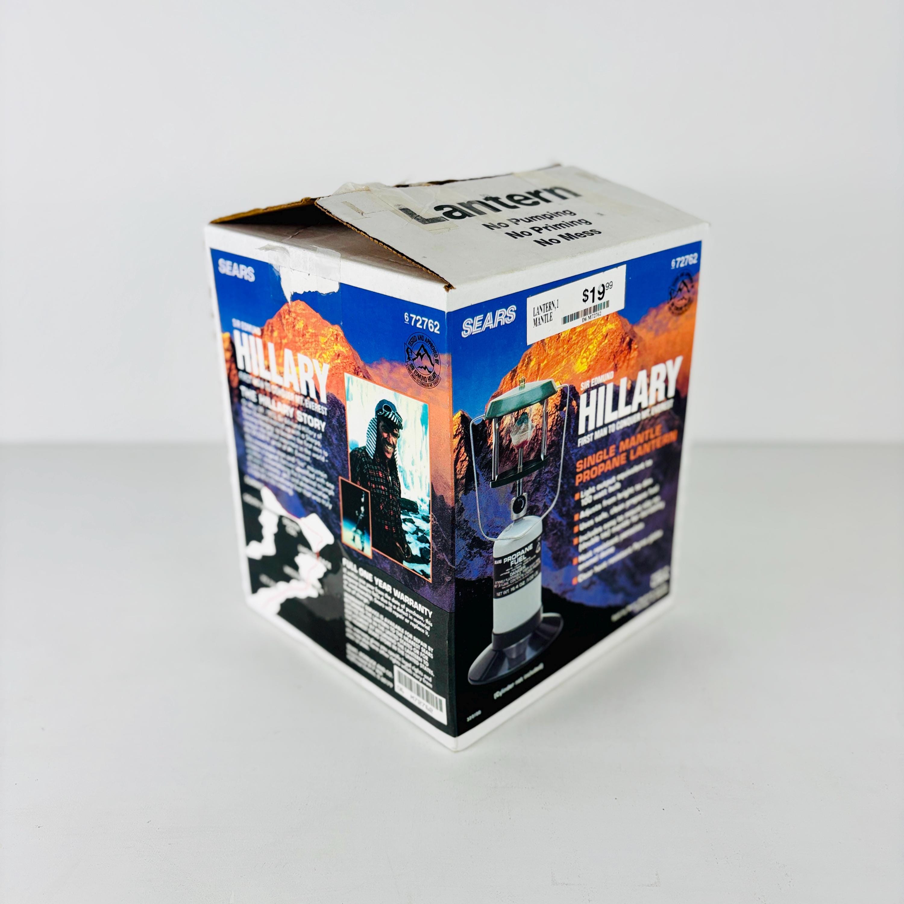 Vintage Sears Sir Edmund Hillary Propane Lantern, Single Mantle